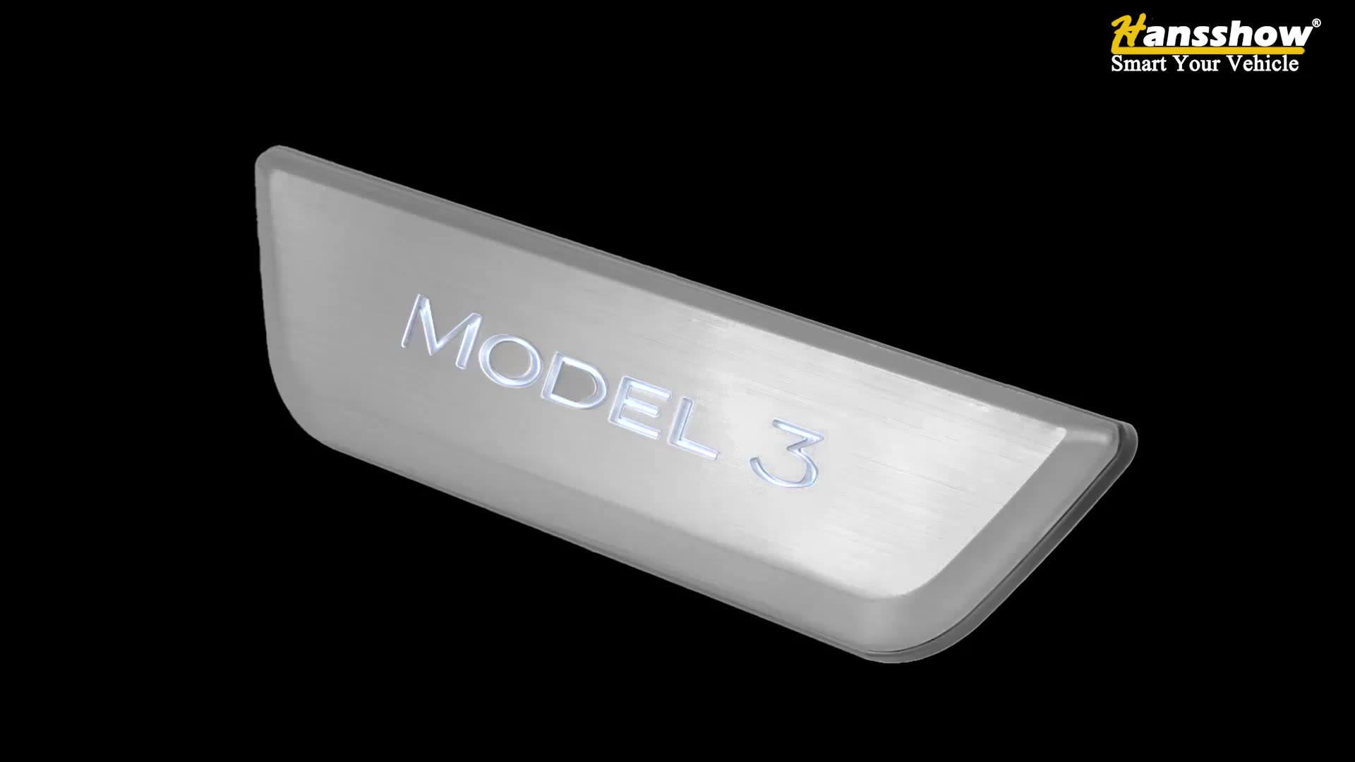 Model Y Carbon Fiber Door Sill Protector Front Rear Illuminated Door