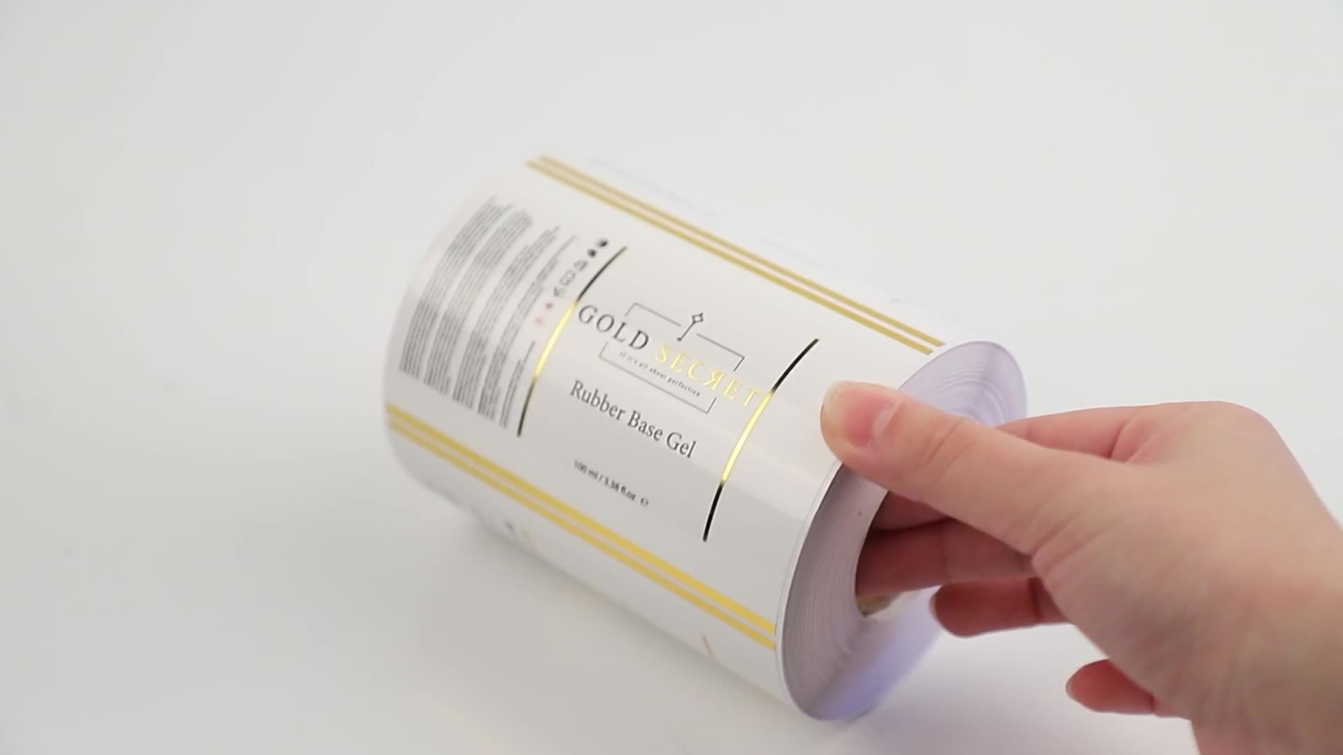 Custom Roll Waterproof Cosmetic Products Glass Plastic Packaging Bottle