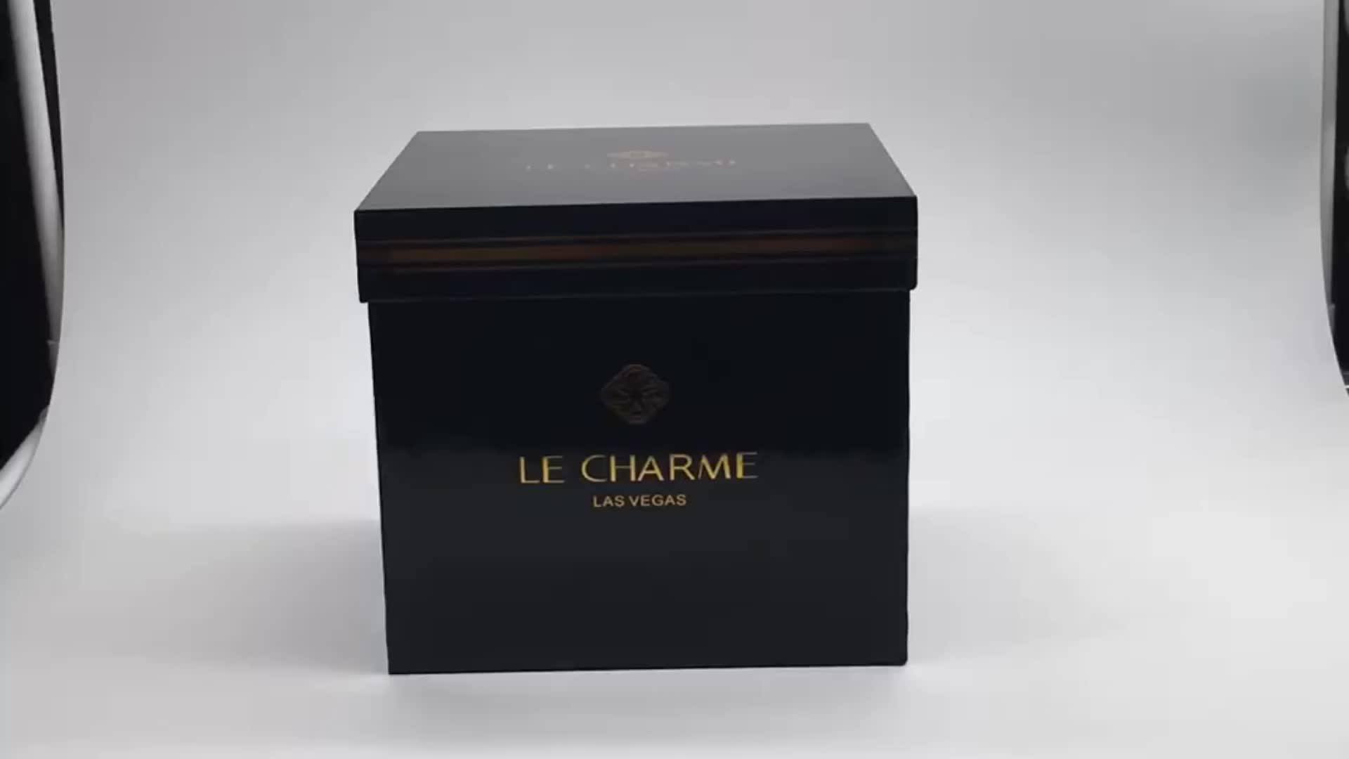 Fancy Square Rigi Cardboard Empty Flower Packaging Rose Box Luxury