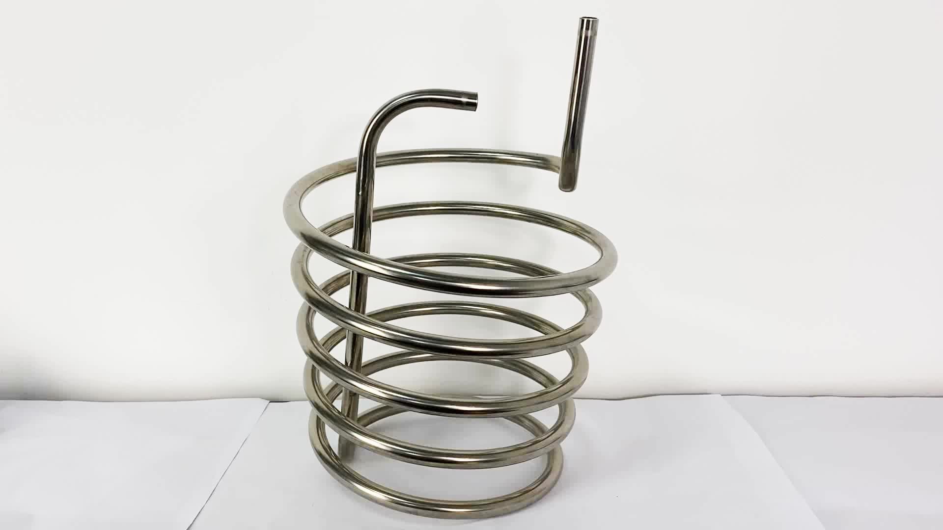 Precision Heating And Cooling Coil Spiral Stainless Steel Tube Water