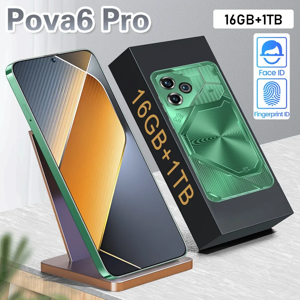 Customized 2024 New Pova6 Pro Cross-Border Mobile Phone 16+1t Export Mobile Phone Manufacturer Customized (Best-Selling Model)