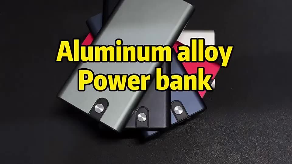 New Design Luxury Gold Silver Ultra Slim Big Battery Capacity Aluminium