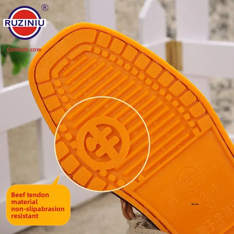 Sole beef tendon non-slip wear-resistant shoe sole slippers bottom Oxford hook slippers wool hand-woven children's ox