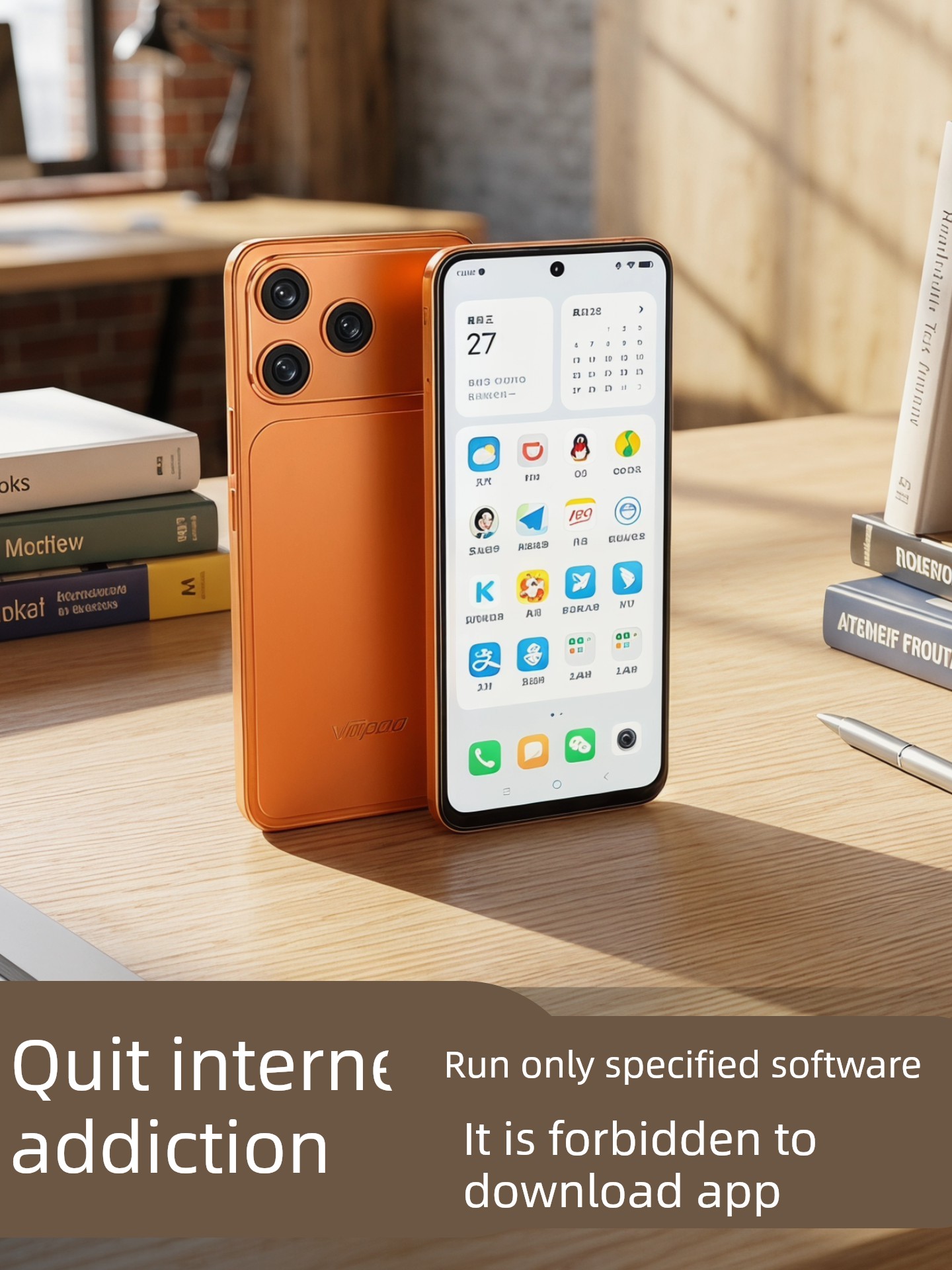 New Model of Smartphone Specifically for Students to Control Their Internet Use, Allowing Parents to Monitor Teenagers Without Games, Genuine Official Product for Postgraduate Exam Preparation, to Stop Internet Addiction, Suitable for Middle and High School Students, Cannot Access the Internet or Download Games