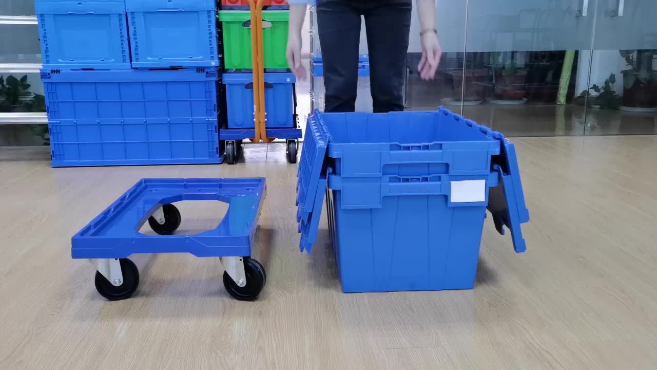 Unisilent 150kgs Multipurpose Easy Carry Tote Plastic Container Heavy Duty Dollies Moving Dolly