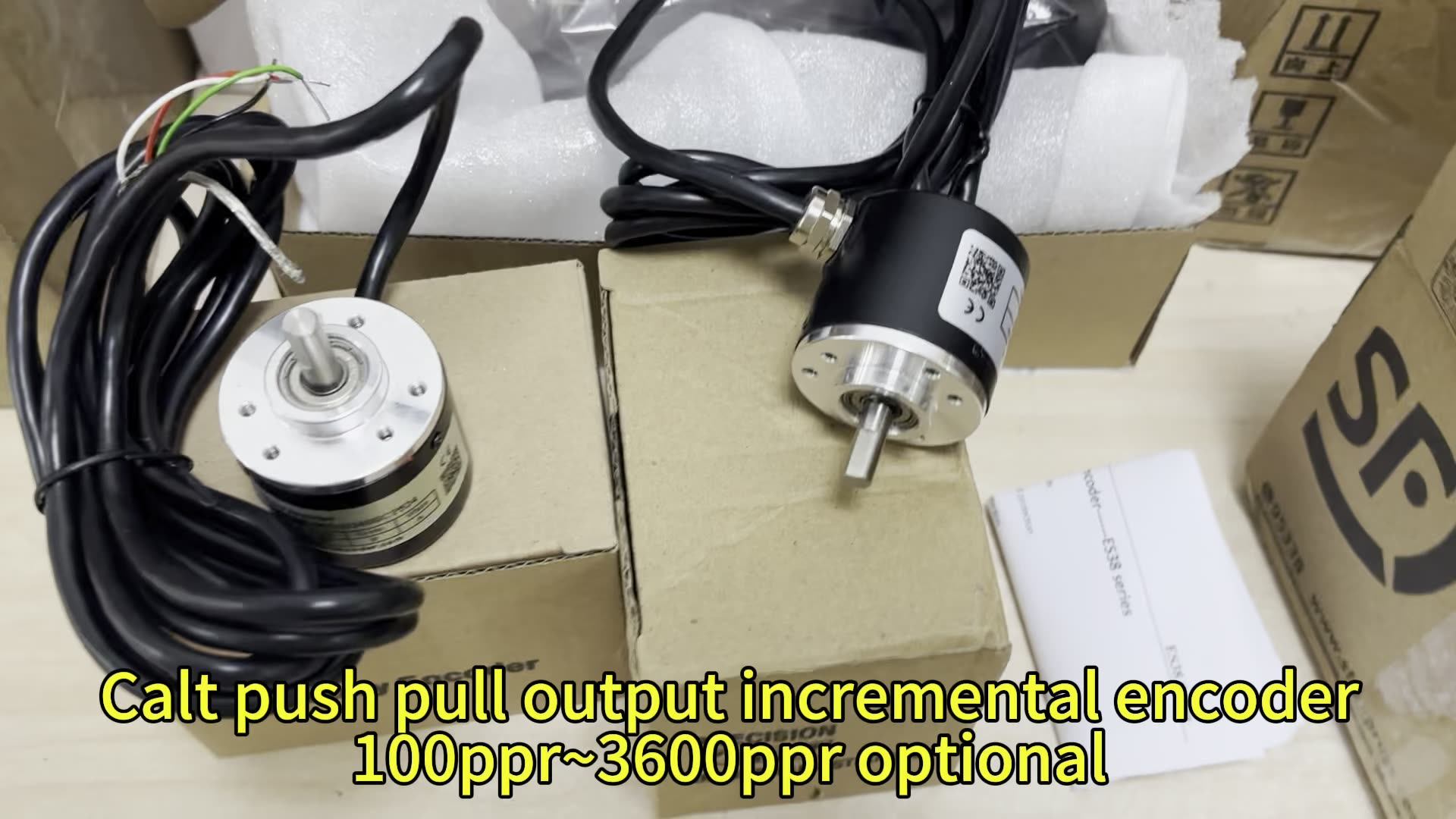 ES38 38mm Incremental Rotary Encoder, 6mm Shaft, 5V/5-26V, 100