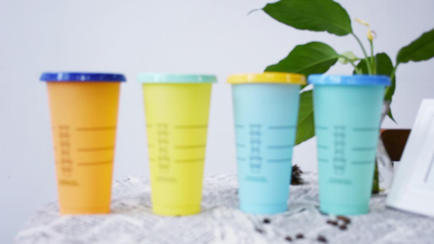 Factory Reusable Bpa Free Custom Print Available Plastic Coffee Cup