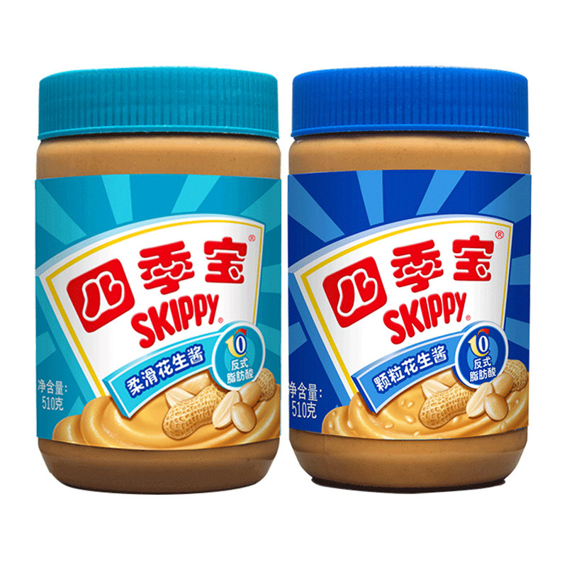 猫超包邮 四季宝柔滑 颗粒花生酱两瓶装