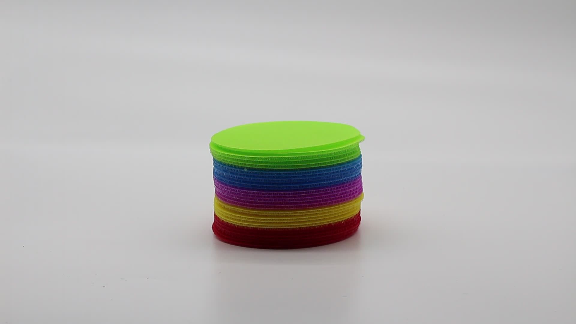 Amazon New Product Nylon Hook And Loop Floor Dots Circle Markers