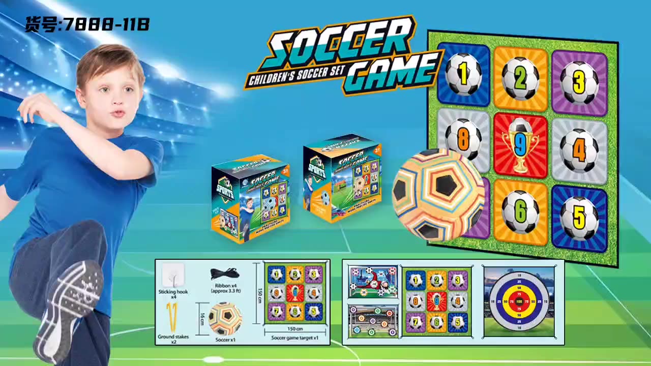 Kids Soccer Ball Game Set Soccer Game Target With 2 Soccers For