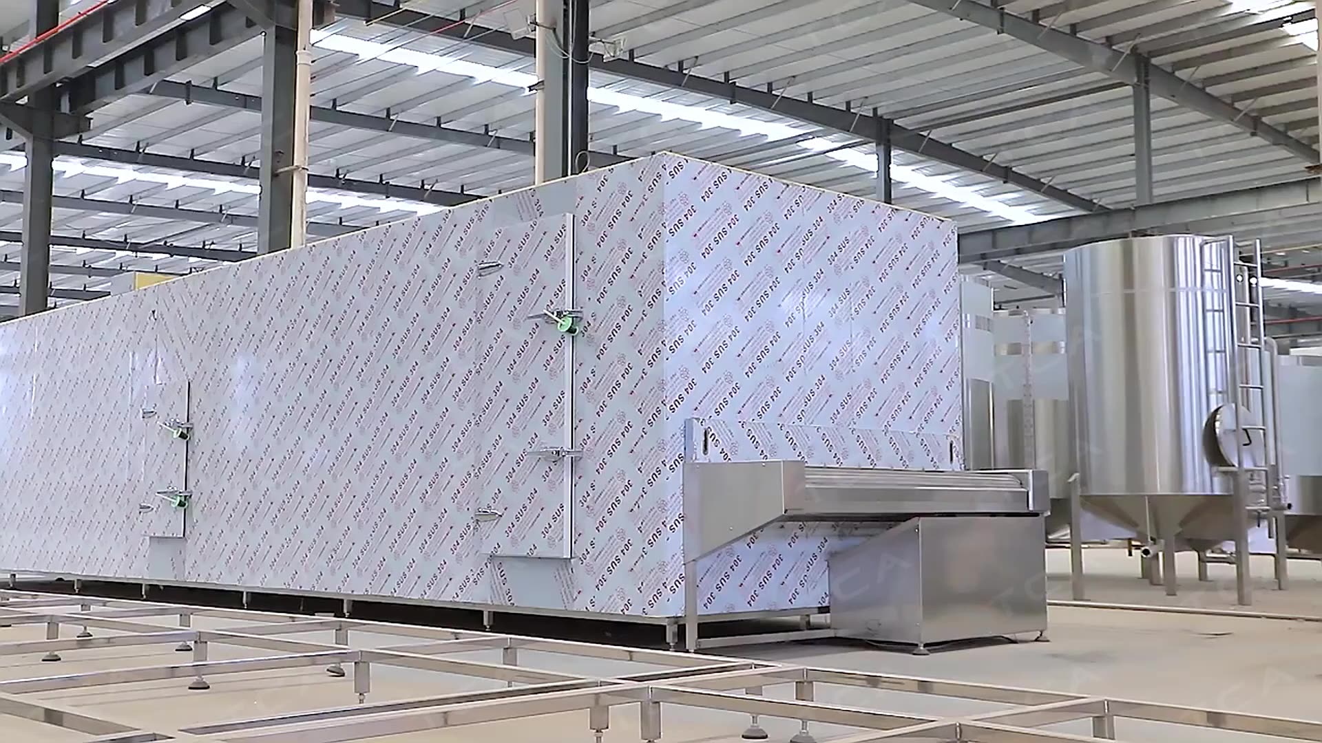 Tca Automatic Continuous Seafood Shock Instant Fluid Bed Tunnel