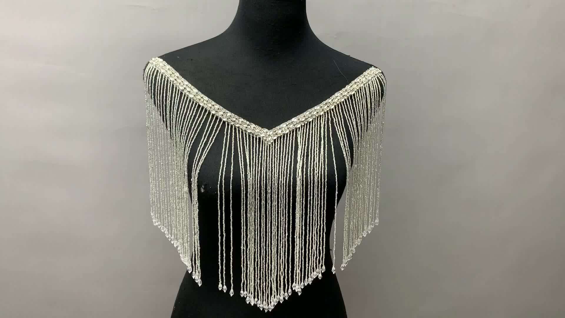 Hotsell Wholesale Beaded Tassel Fringe And Trims Bridal Wedding Evening