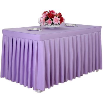 Customized conference tablecloth cold catering skirt sign-in table exhibition Customized conference tablecloth cold catering skirt sign-in table exhibition
