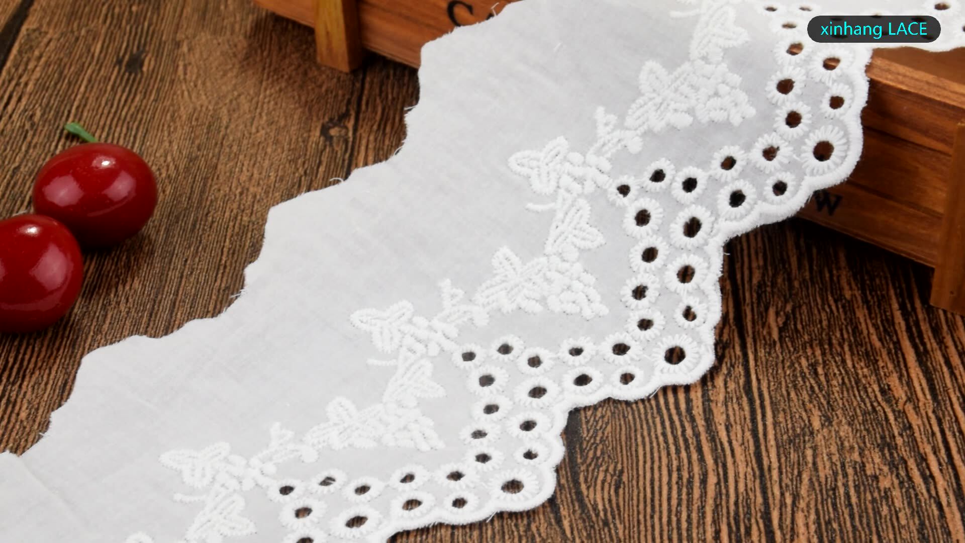 Хлопковая вышивка шириной 8 см белая кружевная швейная лента гипюр африканская