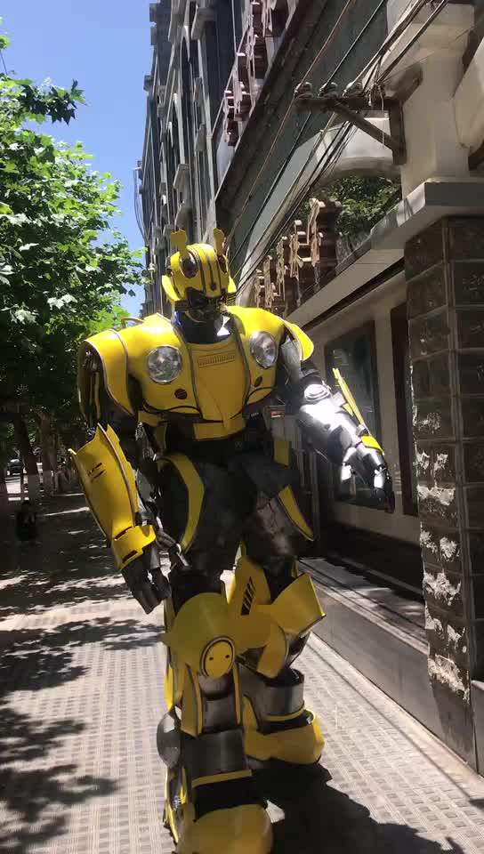 2.7 M Tall Function Material Realistic Human Wearing Robot Costumes