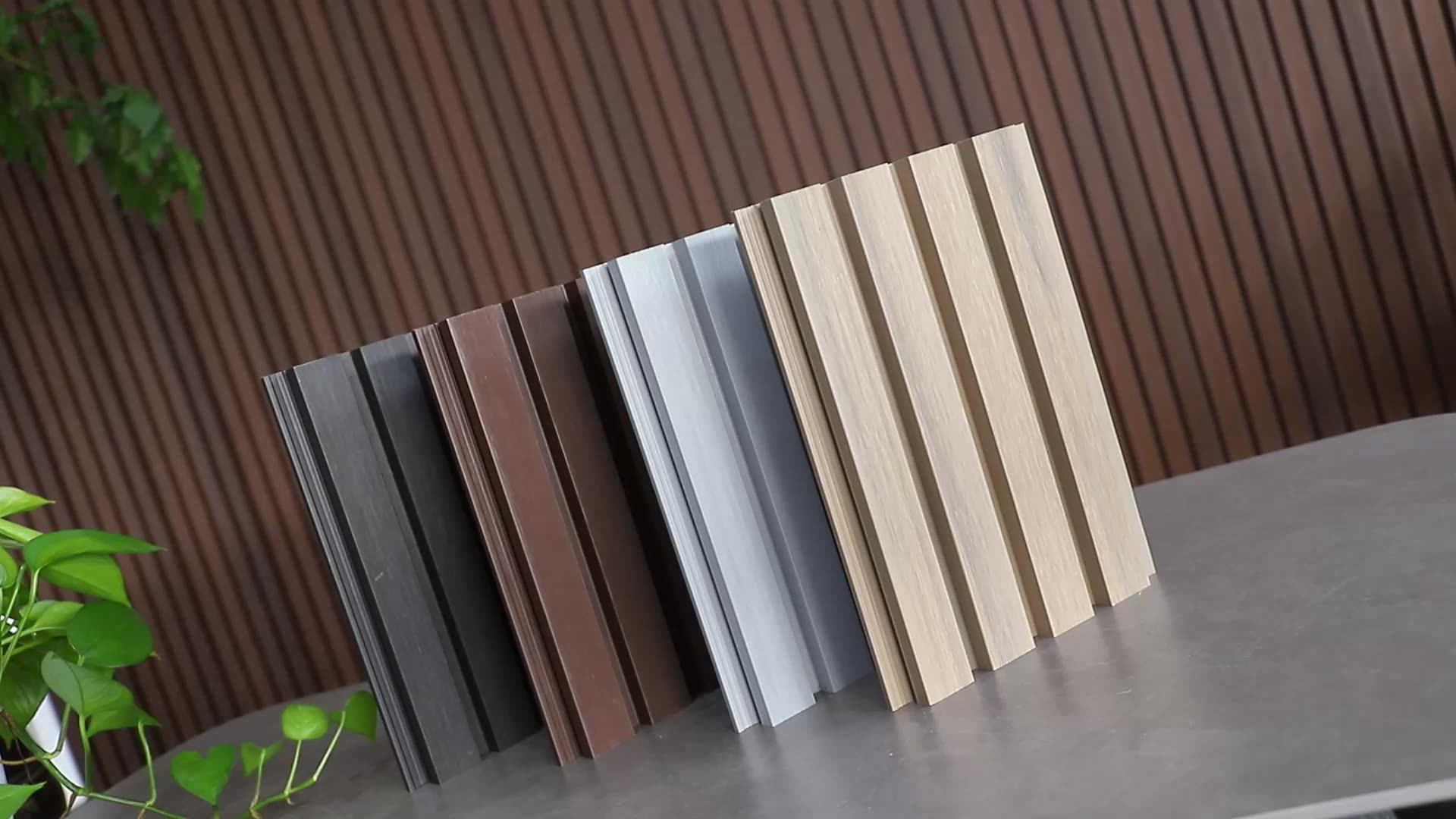 Exterior Facade Siding Tongue And Groove Hidden Fastening Composite Wood Fluted Wall Paneling