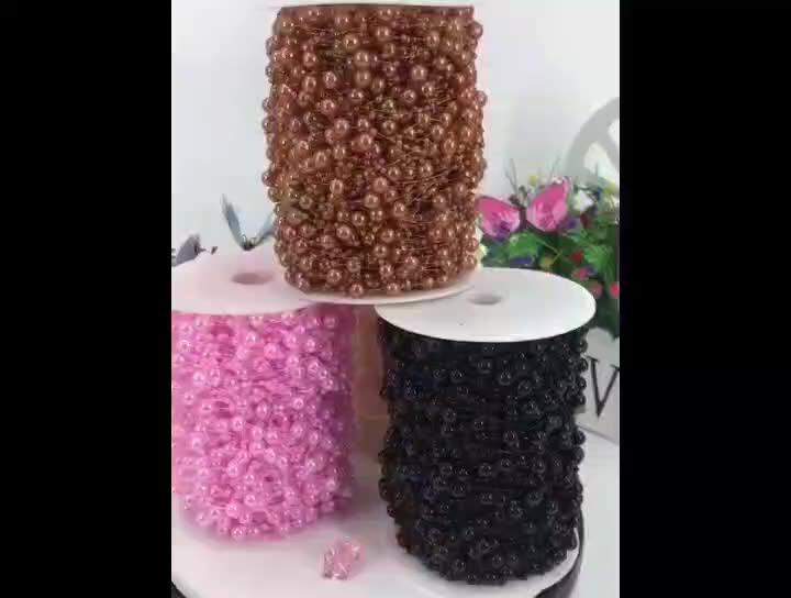 Plastic Pearls Chain String Bead Garland Wedding Pearl Trim Centerpiece