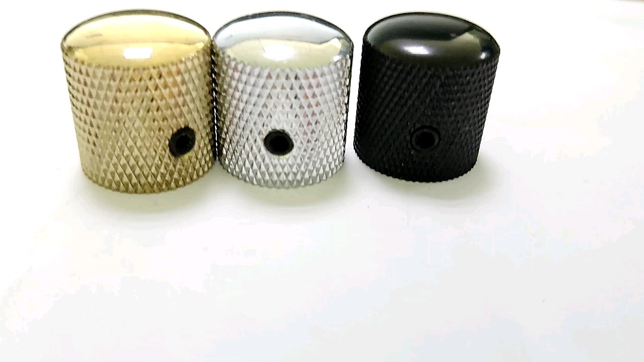 Dome Style Brass Material Electric Bass Guitar Knobs In Chrome Color