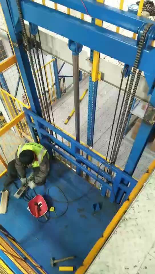 Guide Rail Vertical Lift Warehouse Industrial Freight Lift Elevator