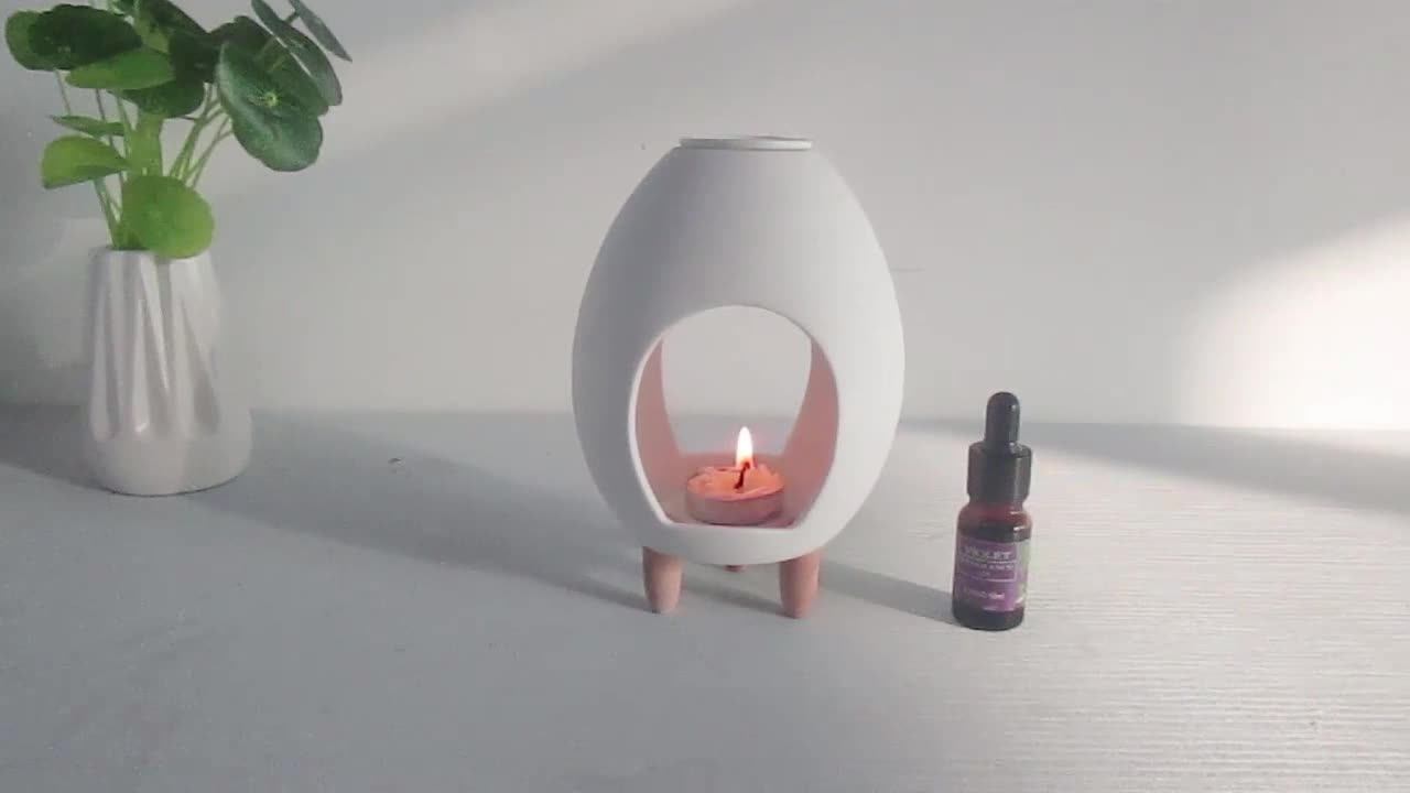 Handmade Candle Melt Holder Ceramic Wax Warmer Essential Oil Burner