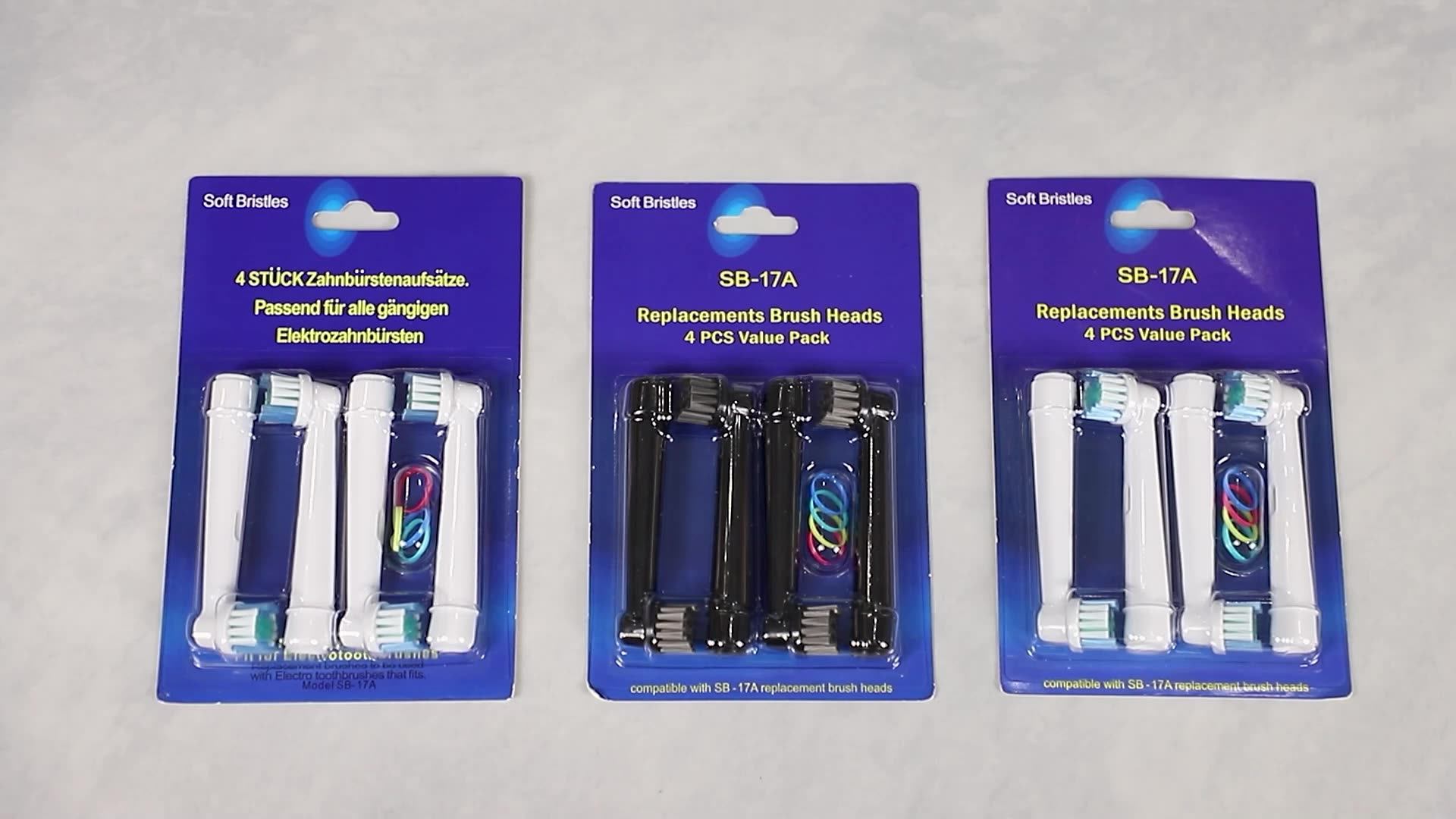 Wholesale Oral Automatic Reusable Electric Black Round Tooth Brush Head