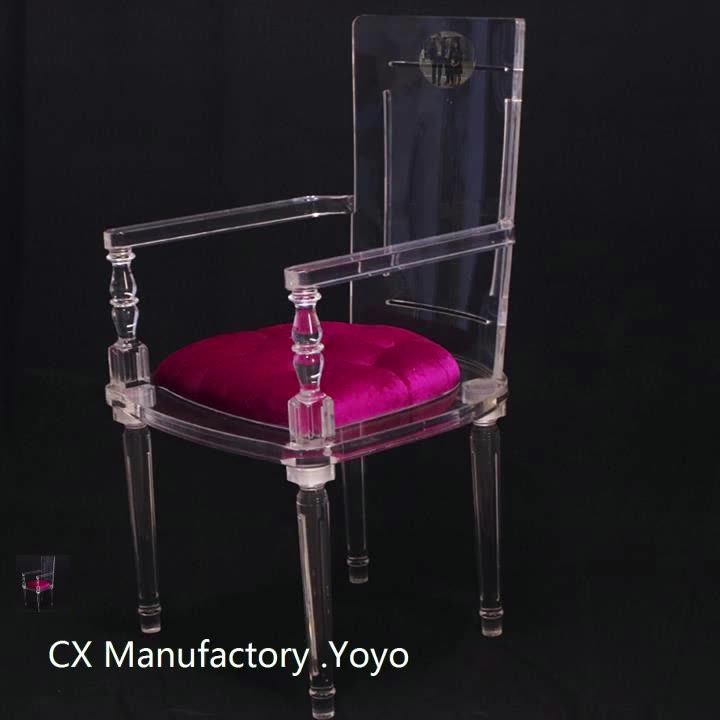 2020 Wholesale Transparent Acrylic Dining Chair With Armest Buy Clear