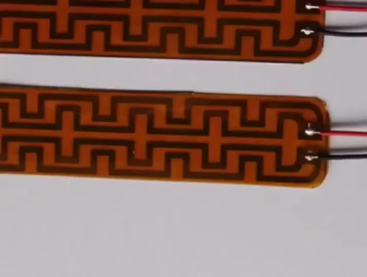 12v Kapton Polyimide Film Heating Element Etched Foil Heater With Glue