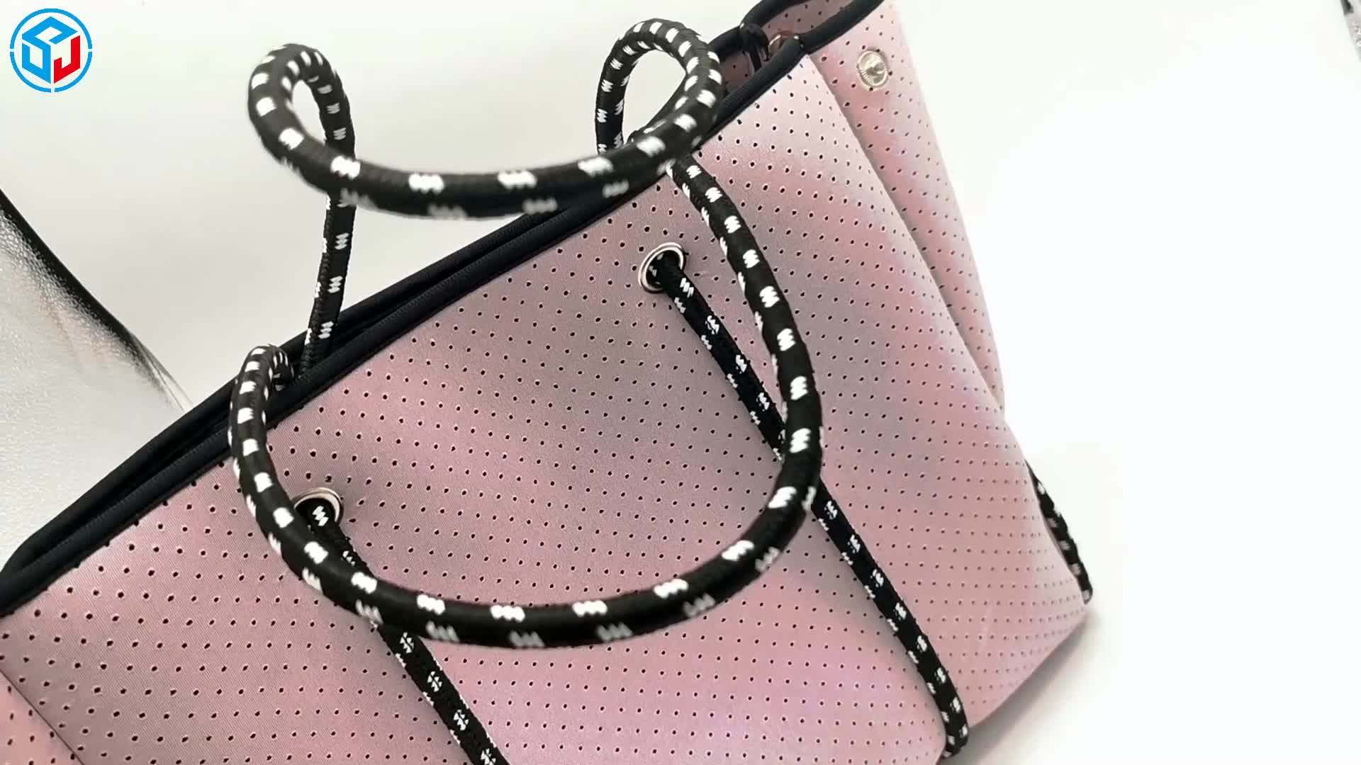 Women Custom Print Transparent Waterproof Beach Tote Bag Handmade