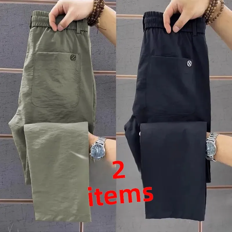 Linen Pants for Men, Summer Straight-Leg Thin Cotton-Linen Trousers, 2026 New Men's Long Pants, Men's Casual Sports Pants