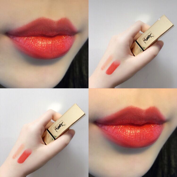 YSL 圣罗兰方管13号热卖橘色口红试色——滋润哑光、超级显白_in榜 YSL 圣罗兰方管13号热卖橘色口红试色——滋润哑光、超级显白