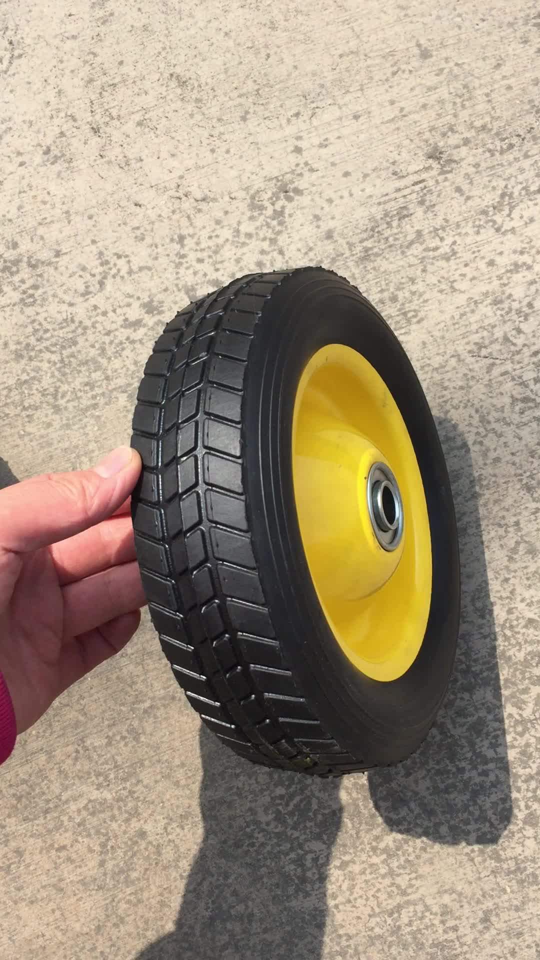 8 Inch Garden Semi Pneumatic Wheels,8" Push Cart Semi Pneumatic Rubber