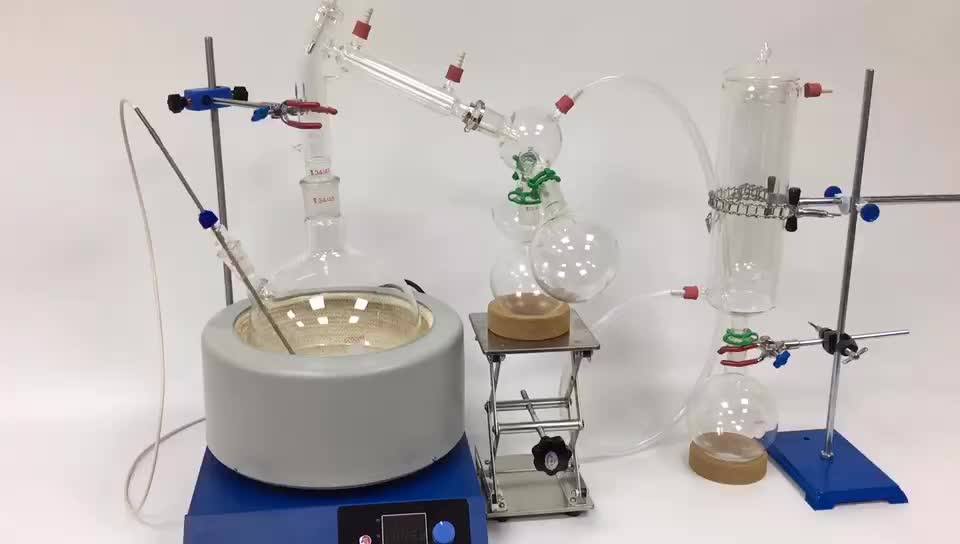 Distillation 10l Vacuum Distiller Glassware 5l Short Path Condenser 34/