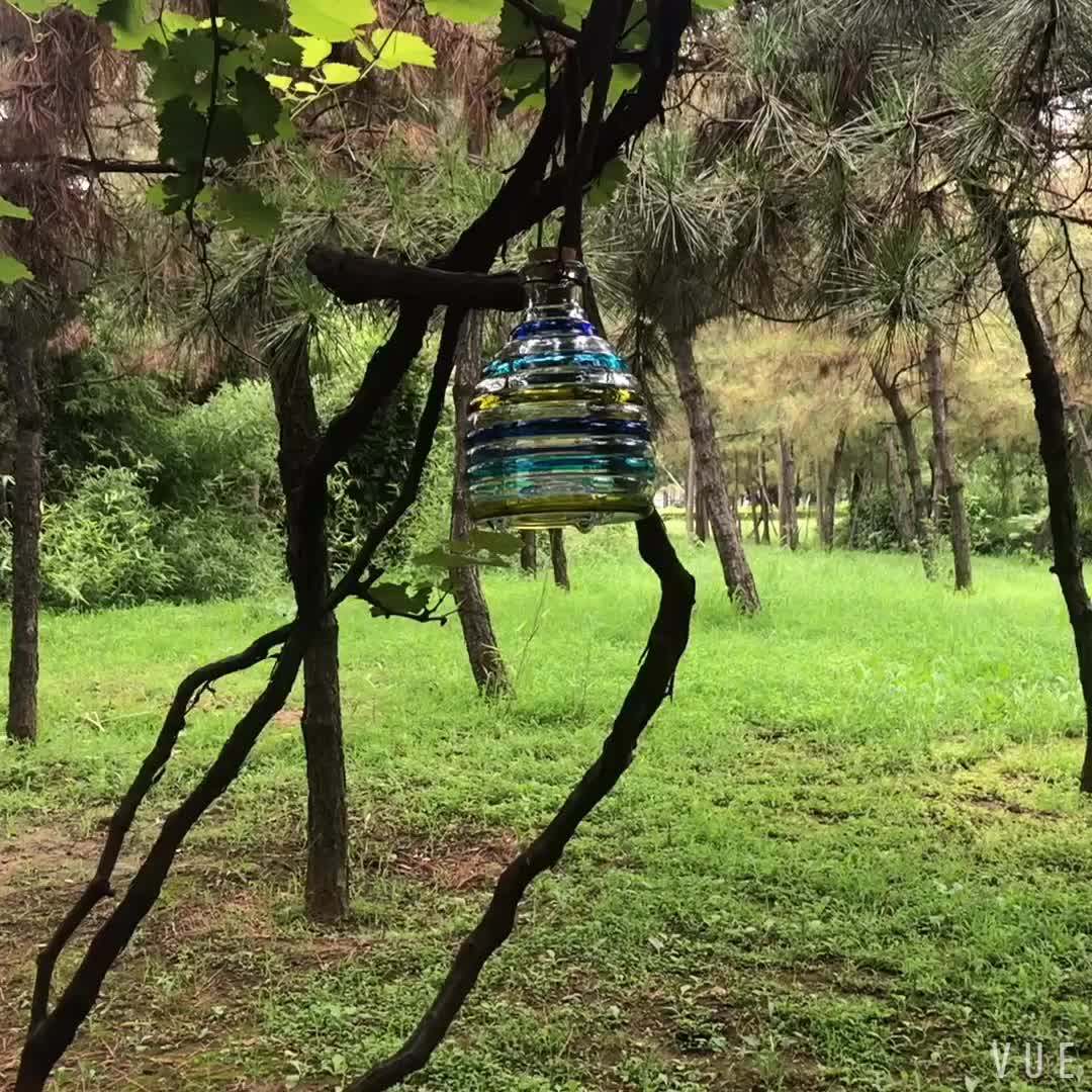 Glass Bee Flying Queen Insect Catcher Wasp Trap With Metal Hanger Traditional Attractive Hanging