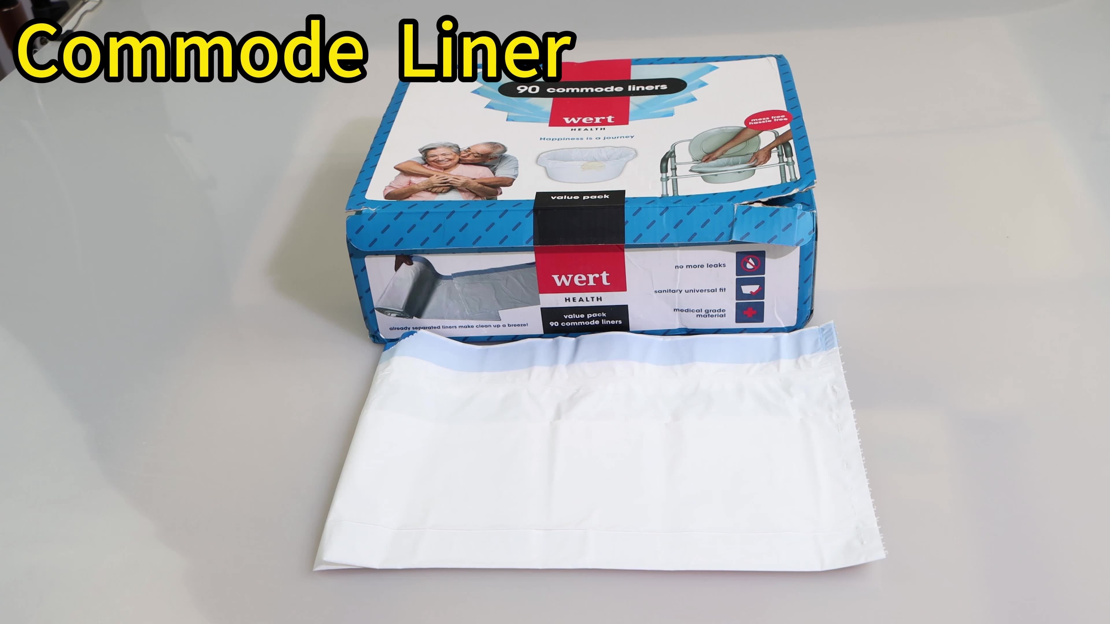 Elderly And Sick Patients Commode Liner Bags For Portable Toilet Bedpan