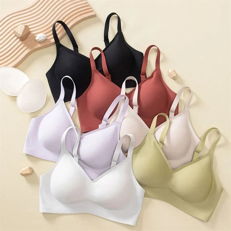 5565 Traceless Cup Medium Cup Two-Wear Extender Waist Underwear Small Chest Large Soft Support Chest Gathering Parammary Flat Chest