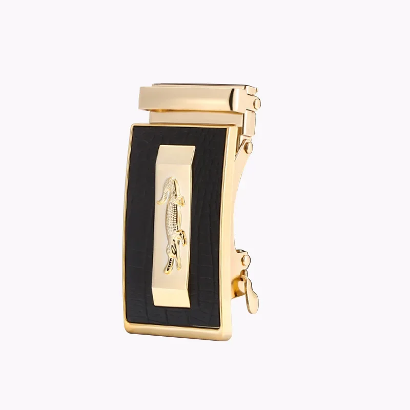 Men's 4cm Automatic Sticker Skin Crocodile Iron Hook Head Adapter Band 3.5cm Wide Body Factory Wholesale
