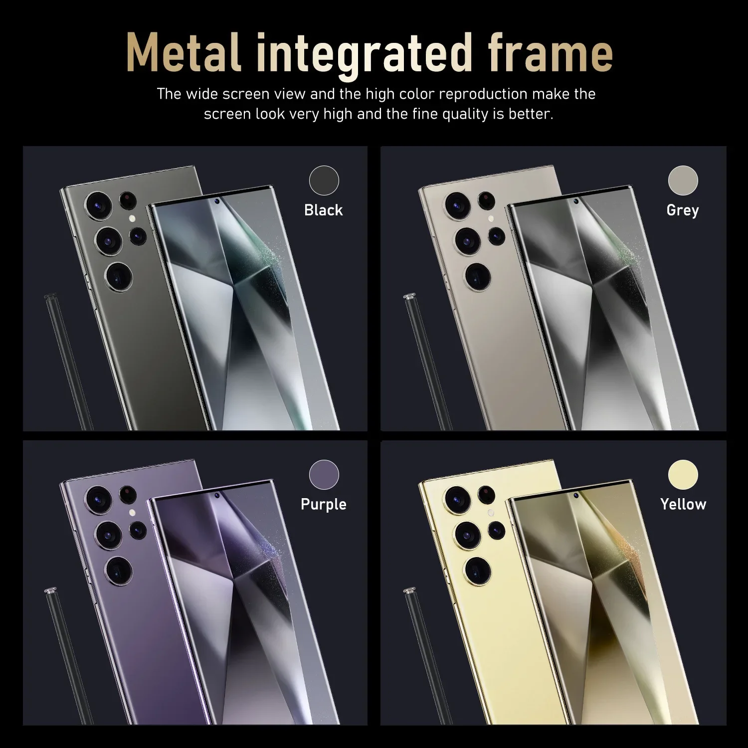 (Cross-border trading), S24, compatible protective case, mobile phone, smartphone, 6.75 inch, support function for all network communication standards