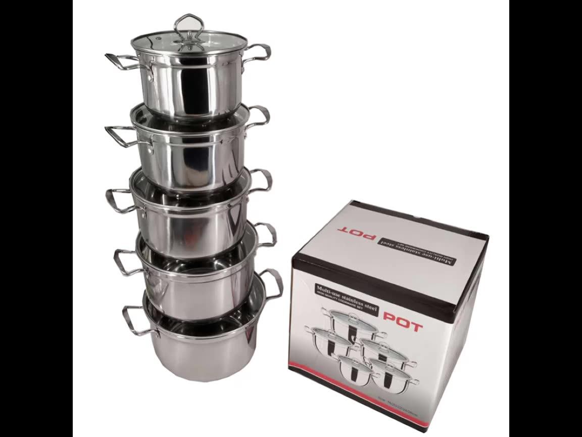 South America Commercial Stainless Steel Stock Pot Kitchen Equipment