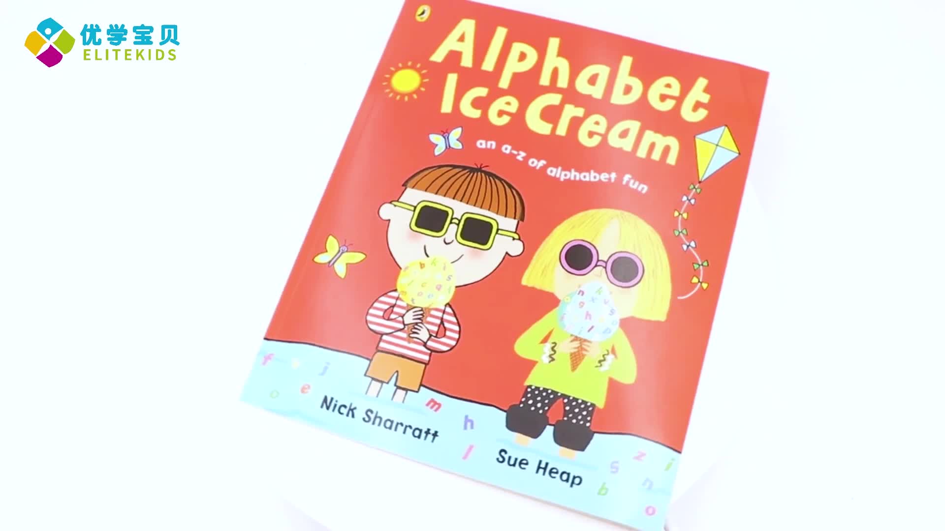 English truyện tranh gốc Alphabet Ice Cream Một vui nhộn tuyệt vời ABC thầy cuốn sách ảnh Nick Sharratt Wu Minlan sách sách học bảng chữ cái chữ tiếng Anh cổ điển Đồ chơi giáo dục