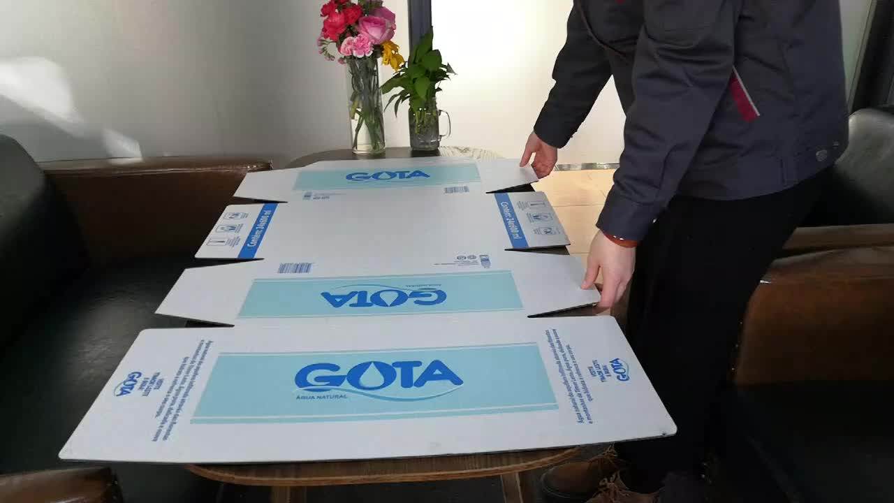 Oem Corrugated Pure Water Bottle Carton Packaging Boxes Cardboard