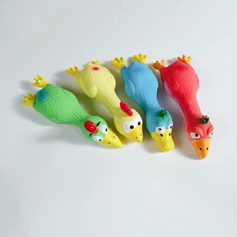 Crier Poulet En Caoutchouc Chien Jouets &Agrave; Presser Son Pet Jouet Pour Chat