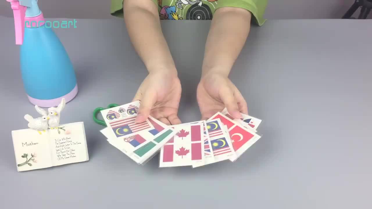 Waterproof Countries Flags Tattoo Sticker Of Cameroon Flag,Sudan Flag