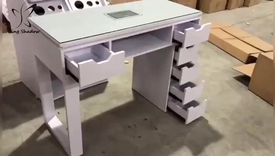 Salon Furniture Beauty Nail Led Light Manicure Desk Nail Tables Lamp