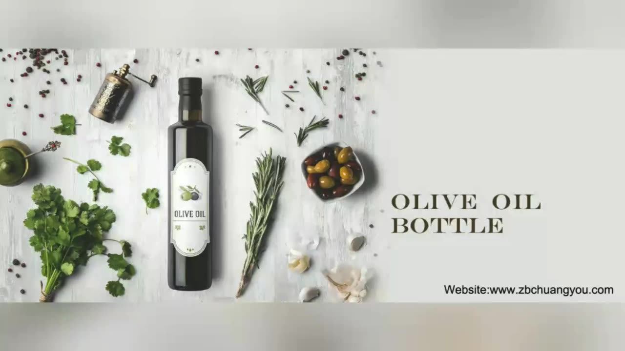 Fancy Empty High Quality Olive Oil Glass Bottles Wholesale Cy1416