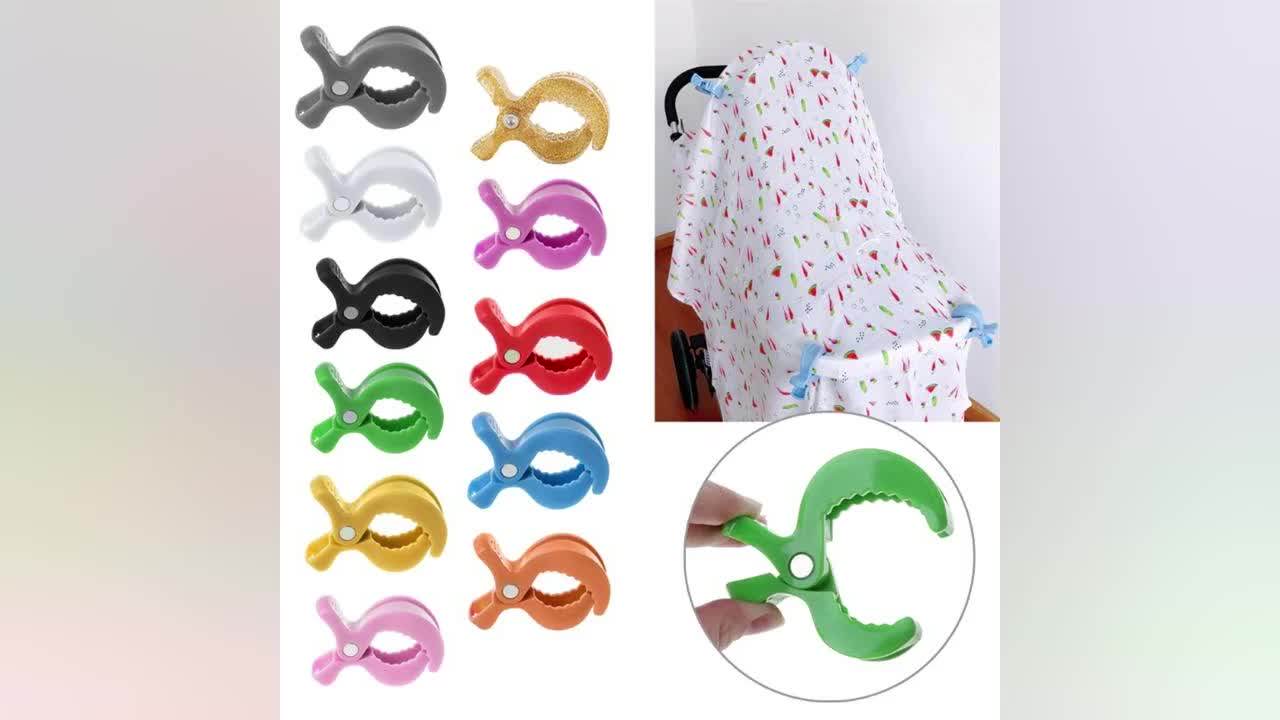 Baby Colorful Car Seat Accessories Plastic Pushchair Toy Clip Pram