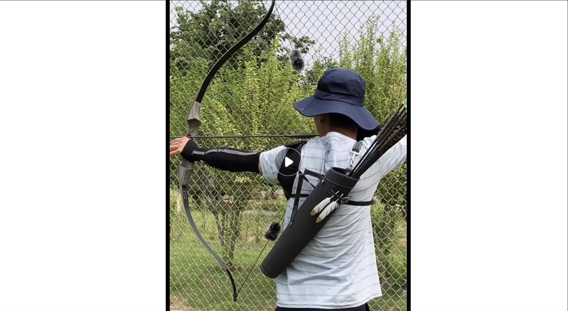 3060lbs Wooden Handle Recurve Bow Laminated Limbs 60'' Left Right Hand