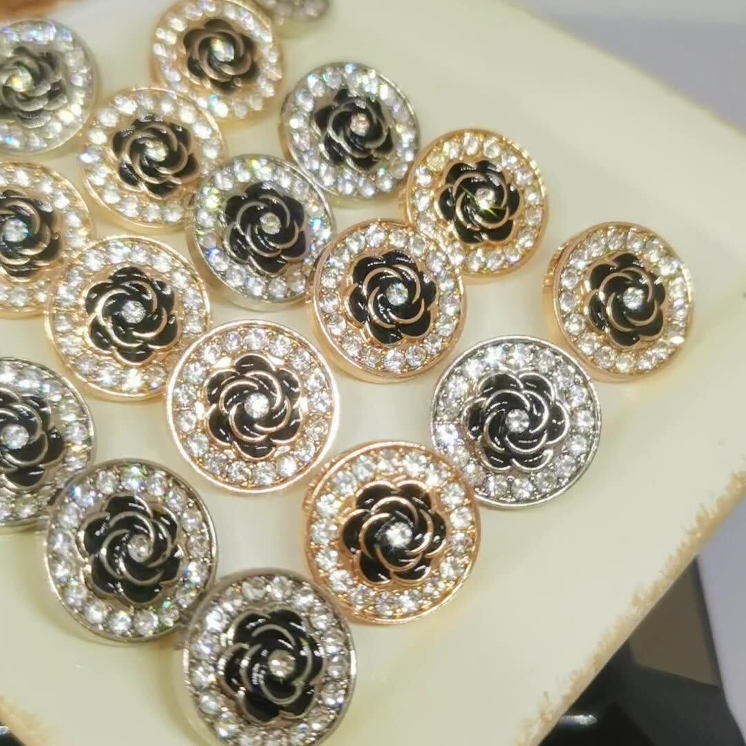 STOBOK Elegant Rhinestone Upholstery Buttons - 6 Pcs, Silver, Decorative Sewing Buttons For Crafts, Clothing & Home Decor - View #8