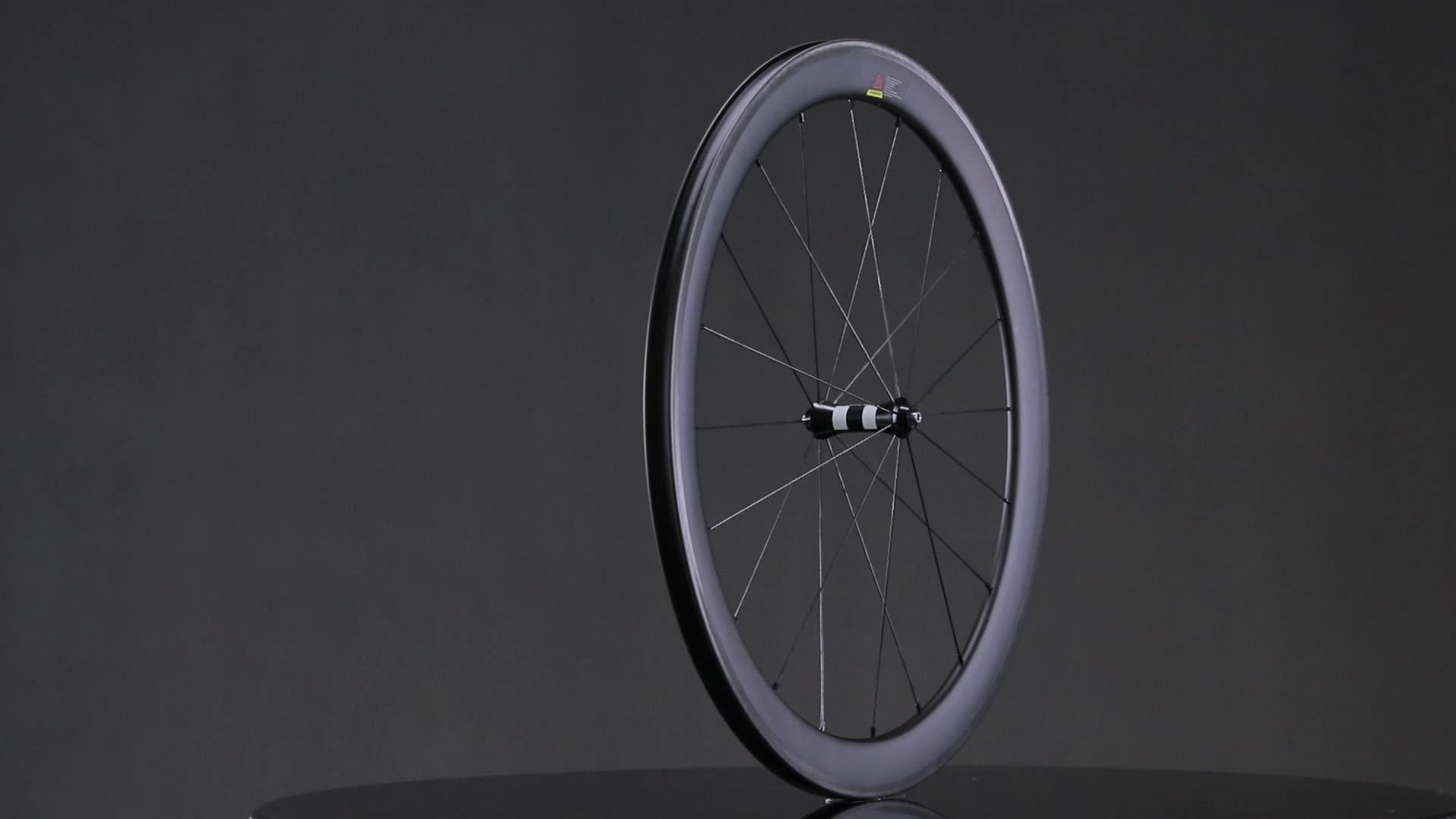 Width 27mm Depth 50mm Clincher Carbon Road Racing Bike Rim Wheelset