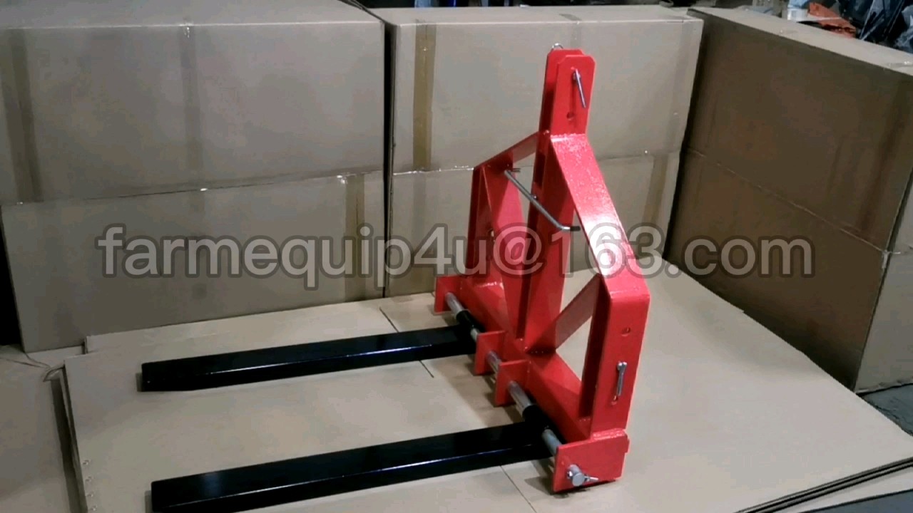 Tractor 3 Point Hitch Pallet Forks,Foldable Pallet Mover For Compact