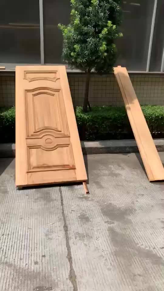 Luxurious High Quality Main Door Design Carving Sapele Solid Wooden
